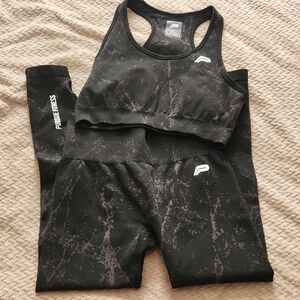 Pursue Fitness Women's Black Sports Bra and Leggings Set